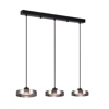 Inlight Kremasto Fotistiko LED apo Mavro Metallo kai Fime Gyali F70x200cm 3CCT 3x12W (4075-3R-Black/Smoky)
