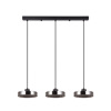 Inlight Kremasto Fotistiko LED apo Mavro Metallo kai Fime Gyali F70x200cm 3CCT 3x12W (4075-3R-Black/Smoky)