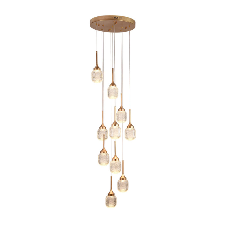 Inlight Κρεμαστό Φωτιστικό LED 10x10W 3000K από Χρυσαφί