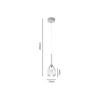 Inlight Kremasto Fotistiko LED 10W 3000K apo Xrusafi Metallo kai Akruliko F10x200cm (4077-1)