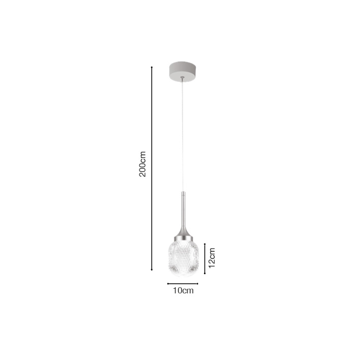 Inlight Kremasto Fotistiko LED 10W 3000K apo Xrusafi Metallo kai Akruliko F10x200cm (4077-1)