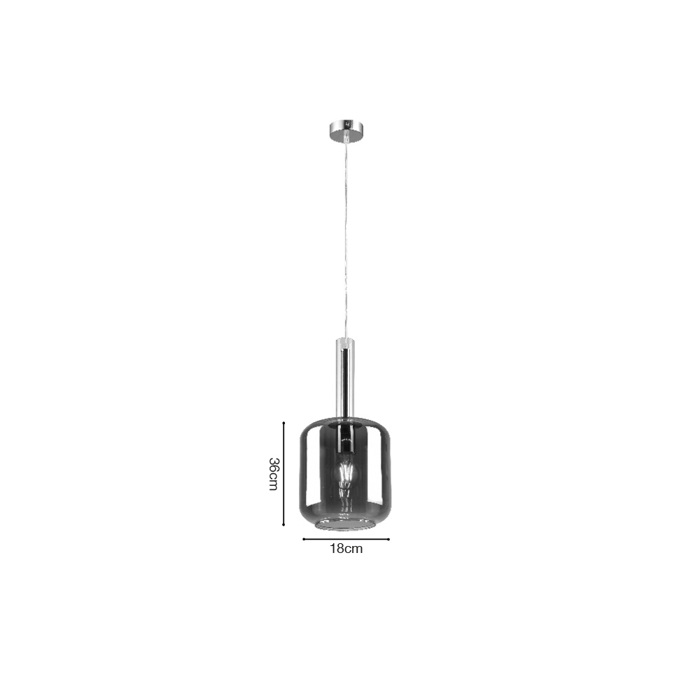 Inlight Kremasto Fotistiko apo Fime Gyali 1xE27 F18x36cm (4081)