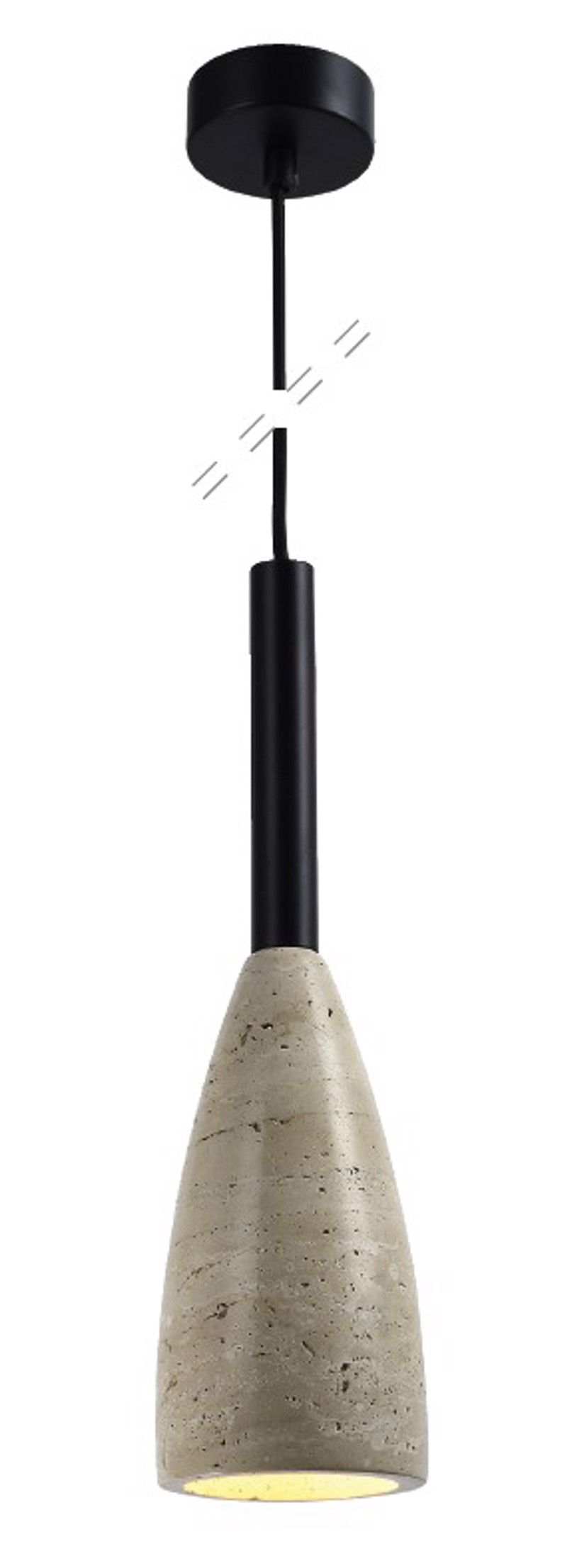 InLight Κρεμαστό Φωτιστικό Γκρι από Travertine Marble 1xΕ27 Φ10x35cm (4091)