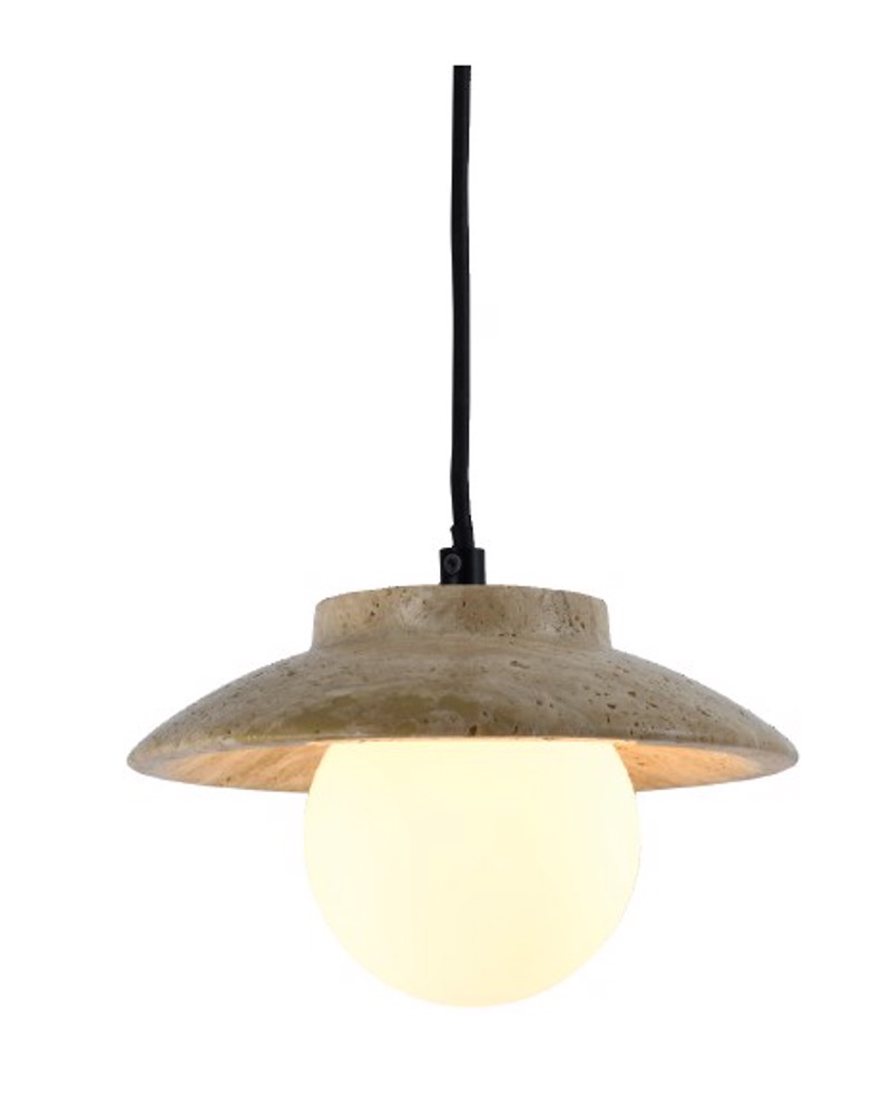 InLight Κρεμαστό Φωτιστικό Γκρι από Travertine Marble 1xG9 Φ20x12.5cm (4093)