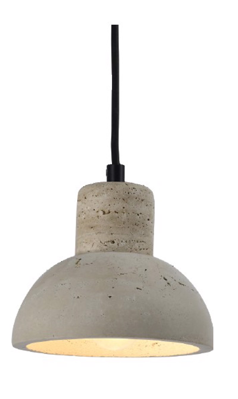 InLight Κρεμαστό Φωτιστικό Γκρι από Travertine Marble 1xΕ27 15x12.5cm (4094)