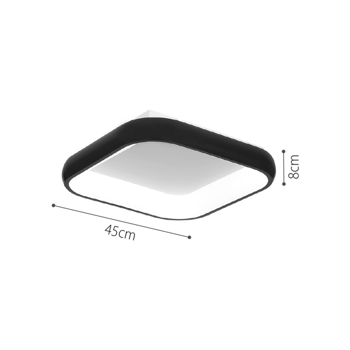 InLight Plafoniera Orofis LED 78W 3CCT apo lefko metallo kai akruliko 45x45x8cm (42030-White)