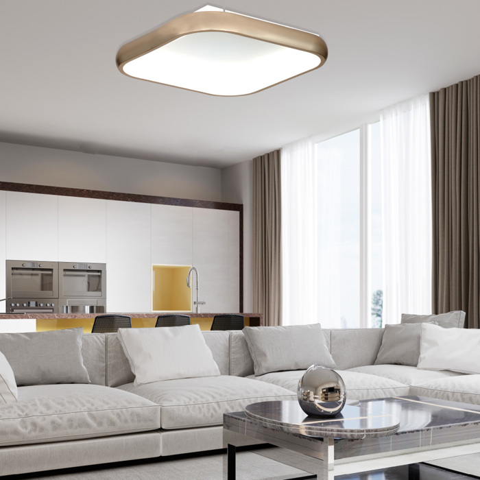 InLight Plafoniera Orofis LED 78W 3CCT apo lefko metallo kai akruliko 45x45x8cm (42030-White)