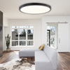 InLight Plafoniera orofis LED 150W 3CCT (by switch on base) apo ggri metallo kai akruliko D:80cm (42035-A-Gray)