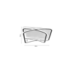 Inlight Plafoniera Orofis LED 80W 3CCT apo Mavro Metallo kai Lefko Akruliko 50x50cm (42038-Black/white)