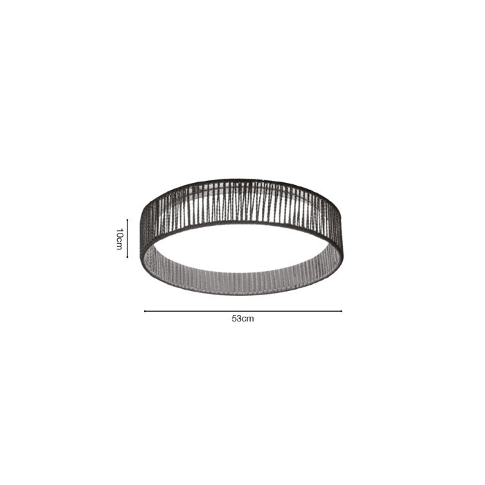 Inlight Plafoniera Orofis LED 45W 3CCT (by switch on base) apo Sxoini kai Akruliko F53cm (42039-A)