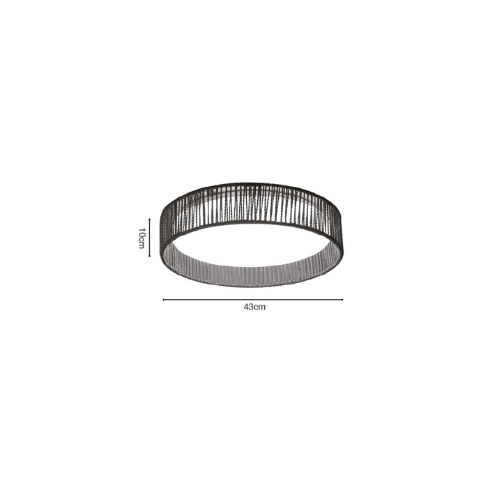 Inlight Plafoniera Orofis LED 36W 3CCT (by switch on base) apo Sxoini kai Akruliko F43cm (42039-B)