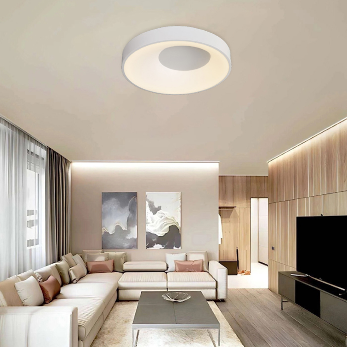 Inlight Plafoniera Orofis LED 36W 3CCT apo Lefko Metallo kai Akruliko F48cm (42040-White)