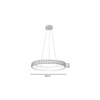 Inlight Kremasto Fotistiko LED apo Sxoini 3CCT 32W F60x8cm (42041)