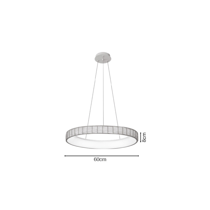 Inlight Kremasto Fotistiko LED apo Sxoini 3CCT 32W F60x8cm (42041)