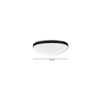 Inlight Plafoniera Orofis LED 25W 3CCT apo Mavro Metallo kai Akruliko F61.5x5cm (42043-Black)