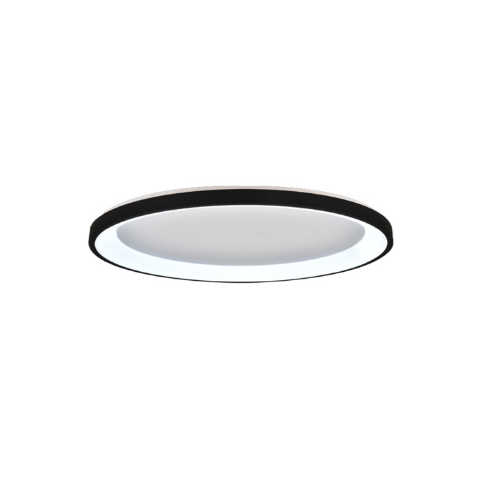 Inlight Plafoniera Orofis LED 38W 3CCT apo Mavro Metallo kai Akruliko F80x5cm (42044-A-Black)
