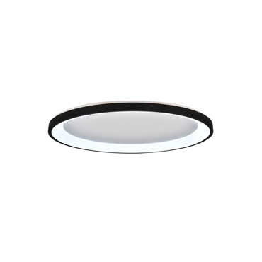 Inlight Πλαφονιέρα Οροφής LED 28W 3CCT από Μαύρο Μέταλλο και Ακρυλικό Φ60x5cm (42044-B-Black)