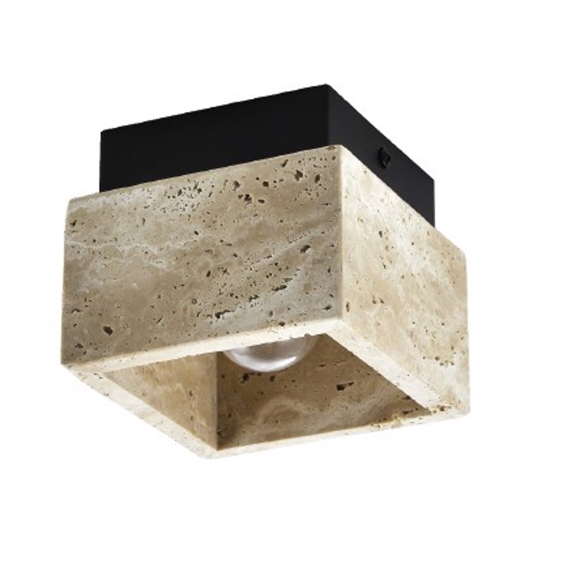 InLight Πλαφονιέρα Οροφής Γκρι από Travertine Marble 1x