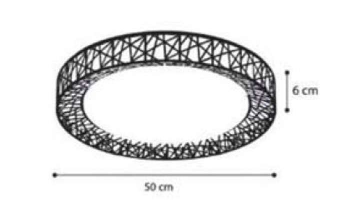 InLight Plafoniera Orofis LED 36W 4CCT Mavri apo Akruliko F50cm (42049-BLACK)