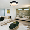 InLight Plafoniera orofis LED 36W 3000K apo mavro metallo kai akruliko 50cm (42179-A)