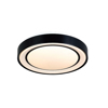 InLight Plafoniera orofis LED 27W 3000K apo mavro metallo kai akruliko 40cm (42179-B)