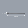 InLight Epitoixio fotistiko LED 7W 3000K apo xromio metallo 60cm (43015-CH)