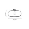 InLight Epitoixio fotistiko se mavri apoxrosi kai lefki opalina 1XG9 15X40cm (43030-BL)