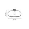 InLight Epitoixio fotistiko se xromio apoxrosi kai lefki opalina 1XG9 15X40cm (43031-CH)
