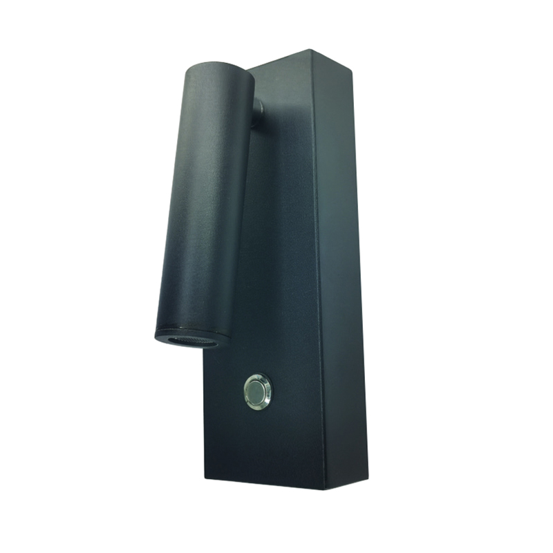 InLight Επιτοίχιο φωτιστικό LED 3W 3000K από μαύρο μέτα