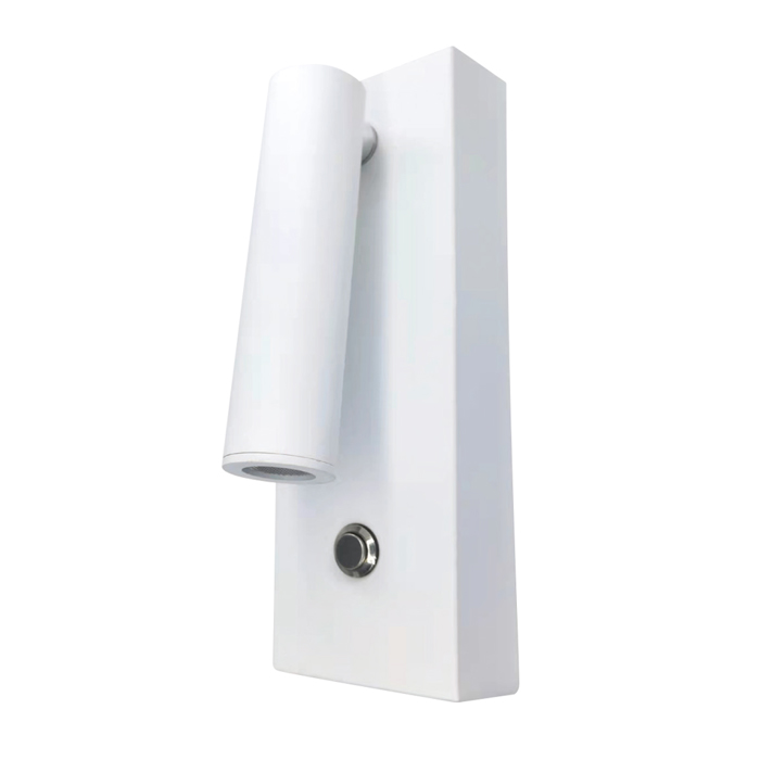 InLight Epitoixio fotistiko LED 3W 3000K apo lefko metallo 6X17cm (43037-WH)