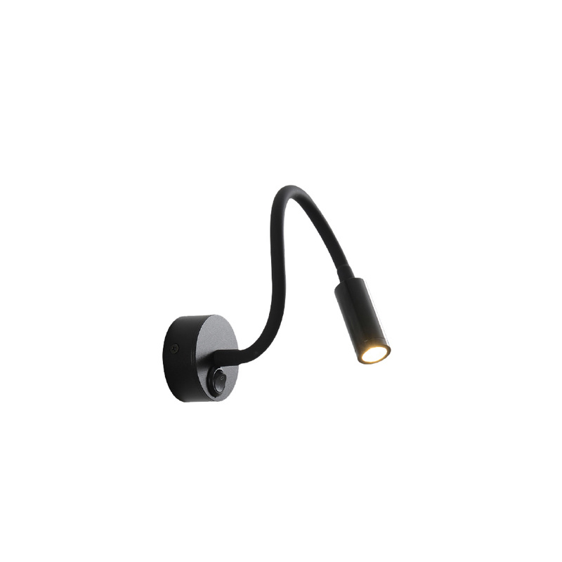 InLight Επιτοίχιο φωτιστικό LED 3W 3000K από μαύρο μέτα