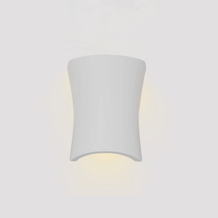 Inlight Epitoixio fotistiko lefko apo Gypso 1xE14 21.5x28.5cm (43053-White)