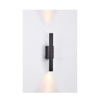 Inlight Epitoixio Fotistiko LED 2x5W 3000K se Mavri Apoxrosi apo Alouminio 30x6cm (43061-Black)