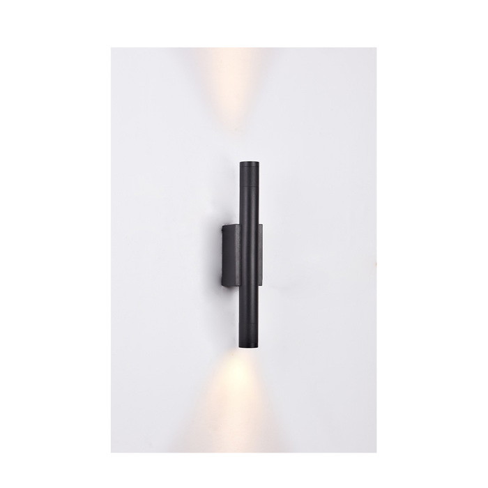 Inlight Epitoixio Fotistiko LED 2x5W 3000K se Mavri Apoxrosi apo Alouminio 30x6cm (43061-Black)