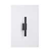 Inlight Epitoixio Fotistiko LED 2x5W 3000K se Mavri Apoxrosi apo Alouminio 30x6cm (43061-Black)