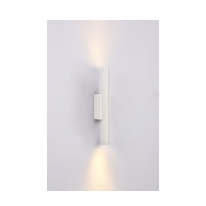 Inlight Epitoixio Fotistiko LED 2x5W 3000K se Lefki Apoxrosi apo Alouminio 30x6cm (43061-White)