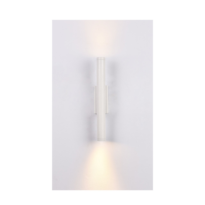 Inlight Epitoixio Fotistiko LED 2x5W 3000K se Lefki Apoxrosi apo Alouminio 30x6cm (43061-White)