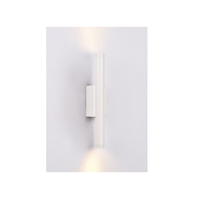 Inlight Epitoixio Fotistiko LED 2x5W 3000K se Lefki Apoxrosi apo Alouminio 30x6cm (43061-White)