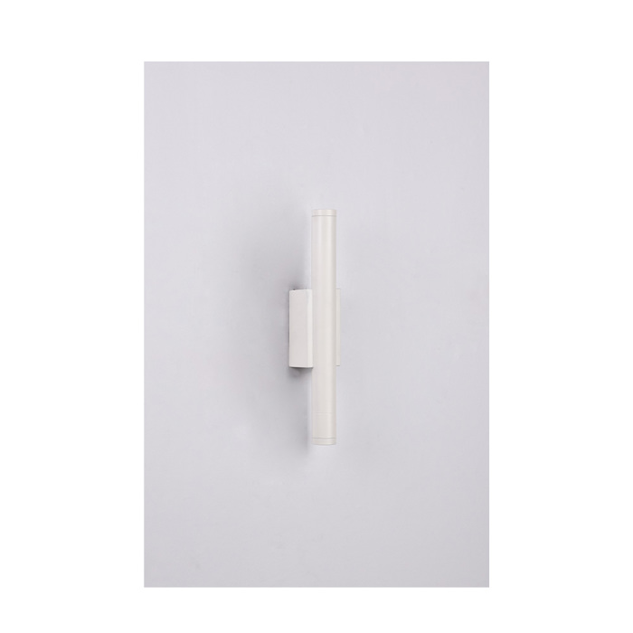Inlight Epitoixio Fotistiko LED 2x5W 3000K se Lefki Apoxrosi apo Alouminio 30x6cm (43061-White)