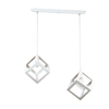 InLight Kremasto difoto fotistiko se rag apo lefko metallo 2XE27 D:40cm (4400-2-WH-RAG)