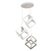 InLight Kremasto trifoto fotistiko apo lefko metallo 3XE27 30cm (4400-3-WH-ROZETA)
