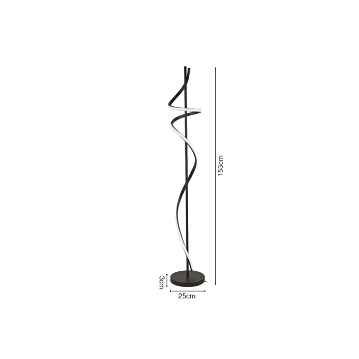 Inlight Epidapedio Fotistiko LED 3CCT se Mavro Xroma apo Alouminio kai Akruliko 53x10cm (45032-Black)