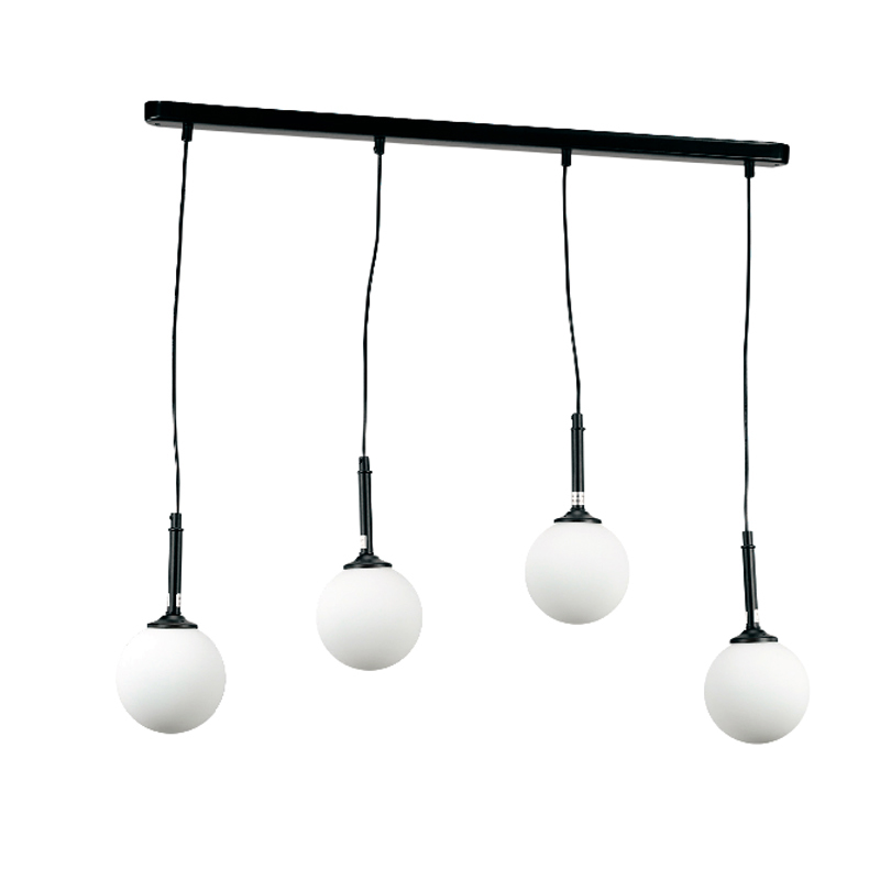 InLight Κρεμαστό φωτιστικό ράγας από μαύρο μέταλλο και 