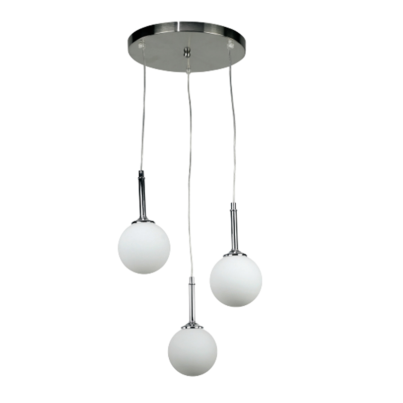 InLight Κρεμαστό τρίφωτο φωτιστικό από χρώμιο μέταλλο κ