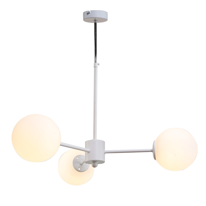 inLight - ΣΗΜΑΝΤΙΚΟ: Σε περίπτωση διαφοράς τιμής από το κατάστημα ισχύει παντα και μόνο η τιμή του καταστήματος InLight Κρεμαστό Φωτιστικό Οροφής Τρίφωτο από Λευκό Μέτ