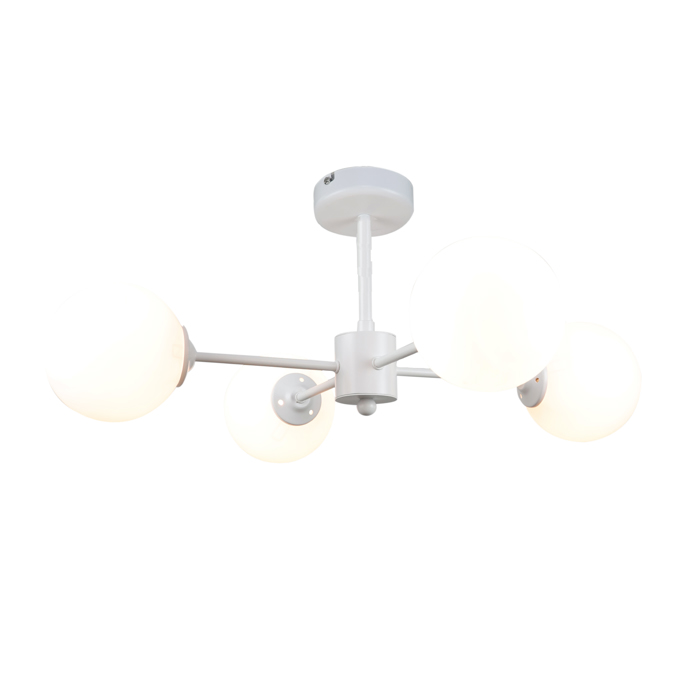 InLight Fotistiko orofis apo lefko metallo kai lefki opalina 4XG9 D:45cm (5013-4)