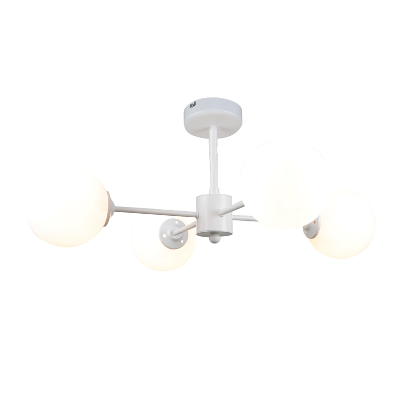 InLight Φωτιστικό οροφής από λευκό μέταλλο και λευκή οπ