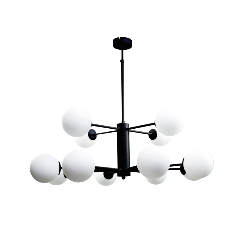 InLight Κρεμαστό φωτιστικό από μαύρο μέταλλο και λευκή 