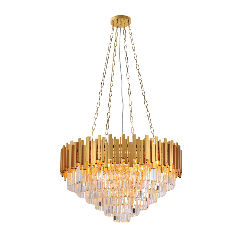 InLight Κρεμαστό 12φωτο φωτιστικό από χρυσαφί αλουμίνιο