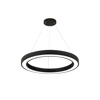 InLight Kremasto fotistiko LED 68W 3CCT (by switch on base) se mavri apoxrosi D:60cm (6073-60-BL)